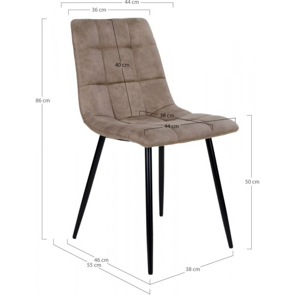 Middelfart Spisestol - Lysebrun/svart Middelfart Spisestol - Lysebrun/svart