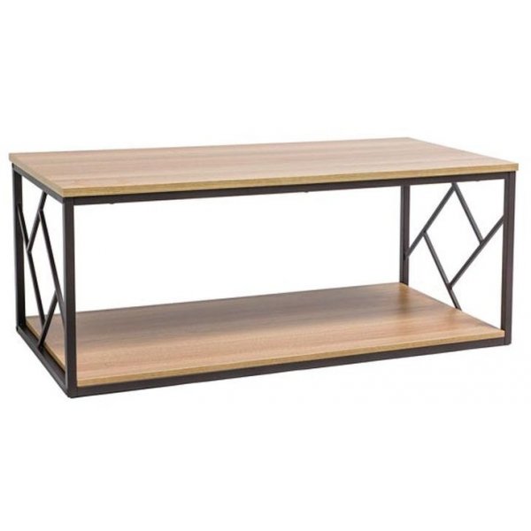 Avianna salongbord 111 x 51 cm - Eik/mrk brun