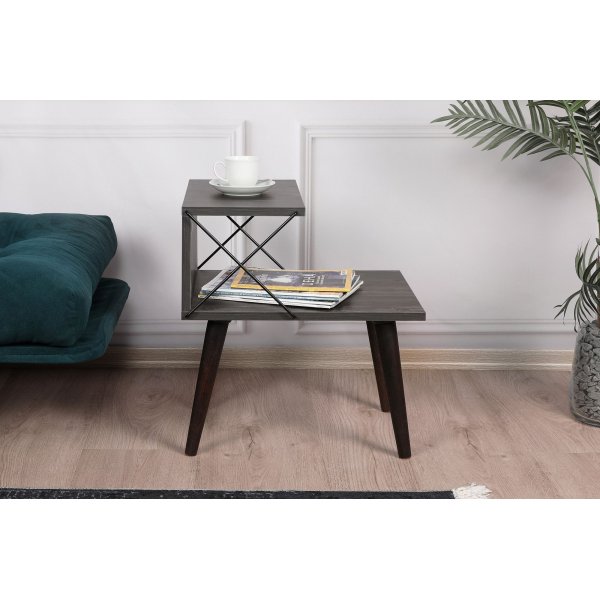 Cross nattbord - Mrkebrun