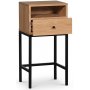 Stilo V.2 nattbord - Oljet eik / Svart metall Stilo V.2 nattbord - Oljet eik / Svart metall