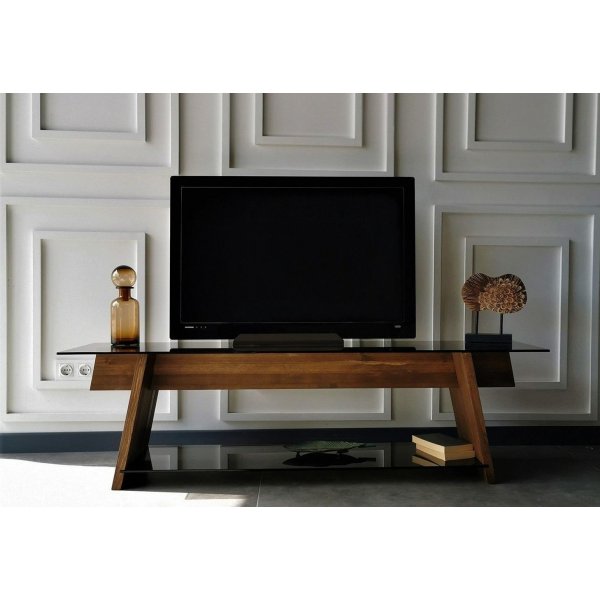 Twitch mediebenk - Valnøtt/svart Twitch mediebenk - Valnøtt/svart