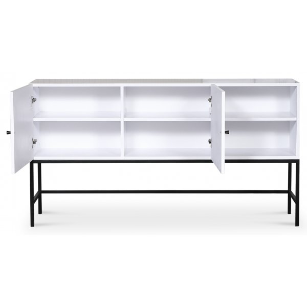 Stilo V.2 sideboard - Hvit / Svart metall