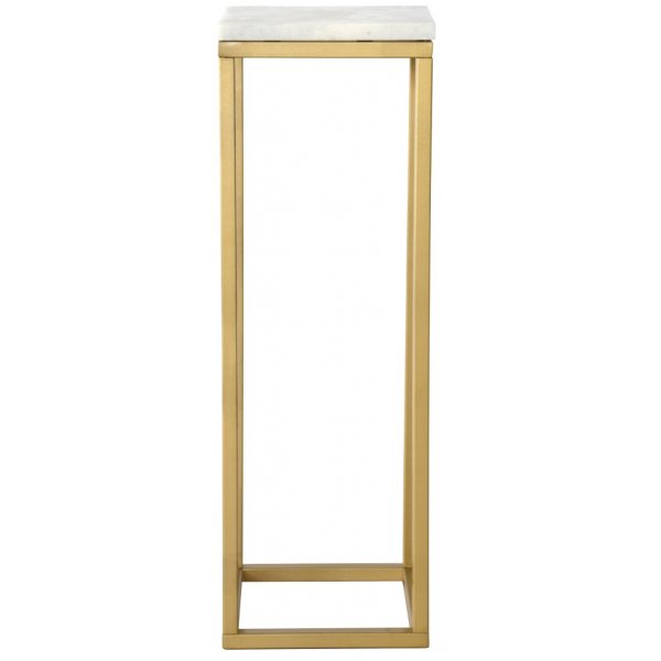 Accent pidestall - 80 cm (Hvit & messingfarget) Accent pidestall - 80 cm (Hvit & messingfarget)