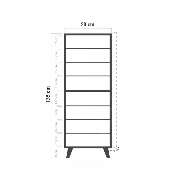 Filinta skoskap, h�ndtegnet - Sonoma eik