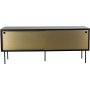 Volume mediebenk 132 cm - Svart/messing