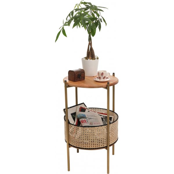 Pergo sidebord med kurv �40 cm - Eik