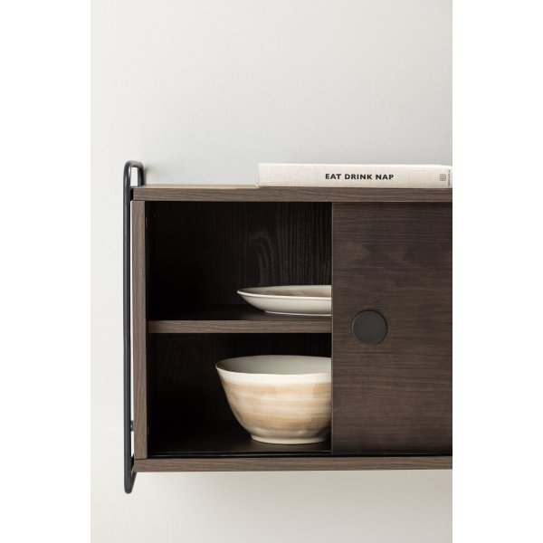 Paris veggskap 48 x 122 cm - Sort/Mocca Paris veggskap 48 x 122 cm - Sort/Mocca