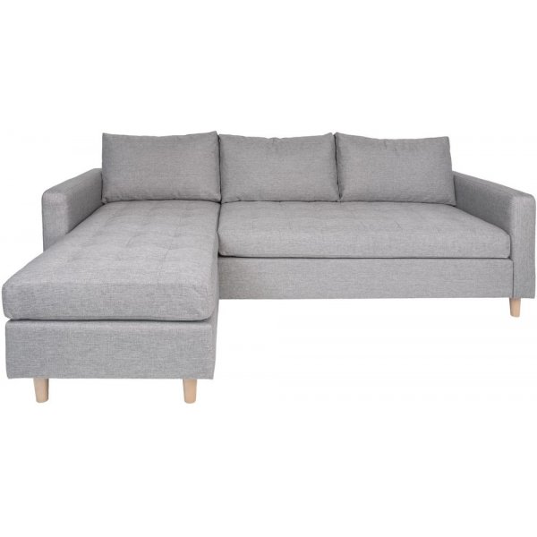 Firenze Divansofa - Lys grå/bøk Firenze Divansofa - Lys grå/bøk