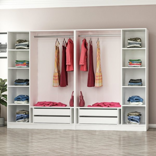 Cavolo garderobeskap 270 cm, variant B - Hvit