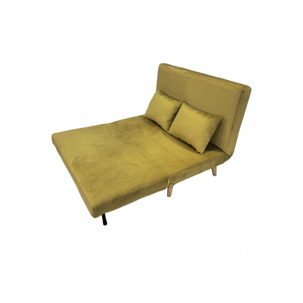 Sovesofa Helsingborg - Gul fløyel | 193 cm Sovesofa Helsingborg - Gul fløyel | 193 cm