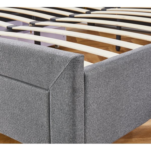 Alm hulgrå sengeramme med oppbevaring 180 x 200 cm + Tekstilrens for møbler Alm hulgrå sengeramme med oppbevaring 180 x 200 cm + Tekstilrens for møbler