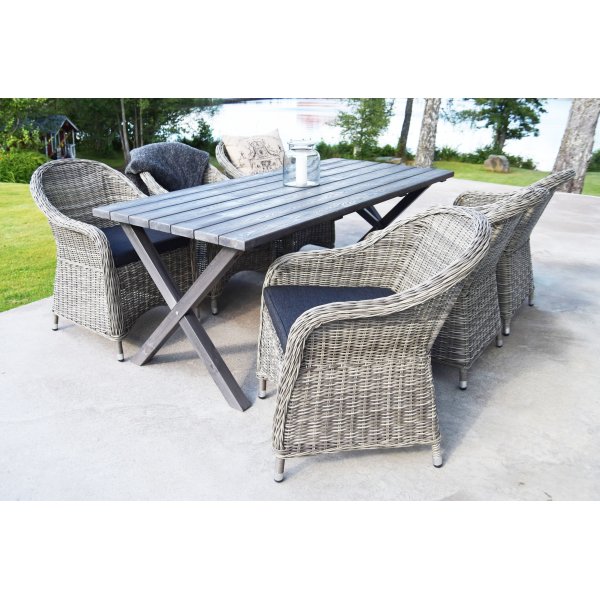 Scottsdale spisebord 190 cm - Grålaserat furu + Flekkfjerner for møbler Scottsdale spisebord 190 cm - Grålaserat furu + Flekkfjerner for møbler