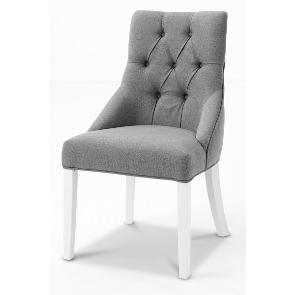 Tuva Europa Spisestol med håndtak (grå/hvit) + Møbelføtter Tuva Europa Spisestol med håndtak (grå/hvit) + Møbelføtter