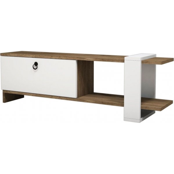 Gaja mediebenk - Valnøtt/hvit Gaja mediebenk - Valnøtt/hvit