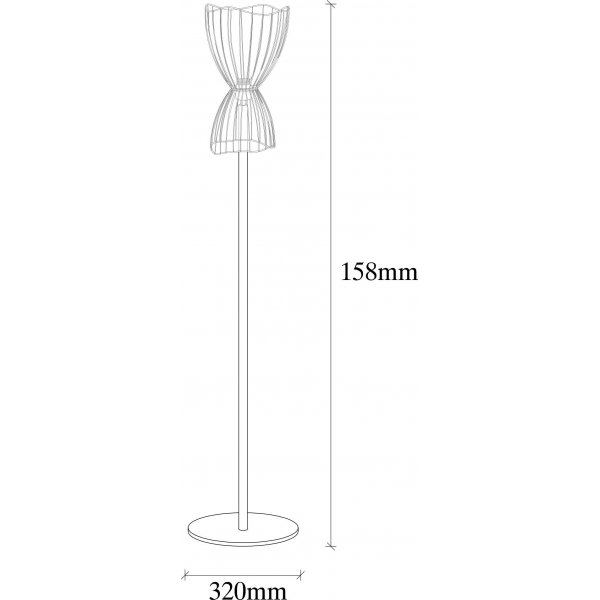 Zeyno gulvlampe - Svart