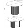 Scarlett spisebord 120-165x120 cm - Brunlakkert eik