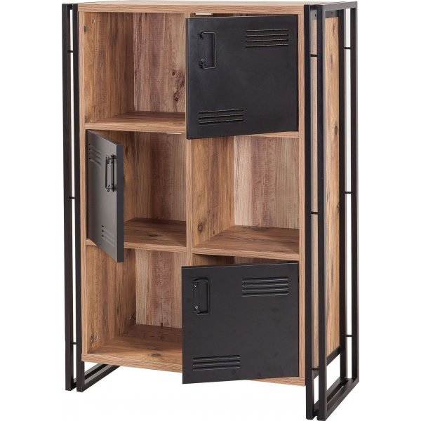 Cosmo Penta bokhylle - Furu/svart Cosmo Penta bokhylle - Furu/svart