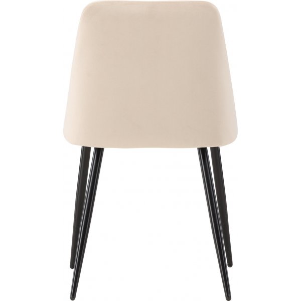 Natt spisestuestol - Beige fløyel/svart Natt spisestuestol - Beige fløyel/svart