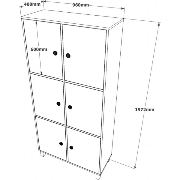 Vilamo skap 61 - Furu/hvit Vilamo skap 61 - Furu/hvit