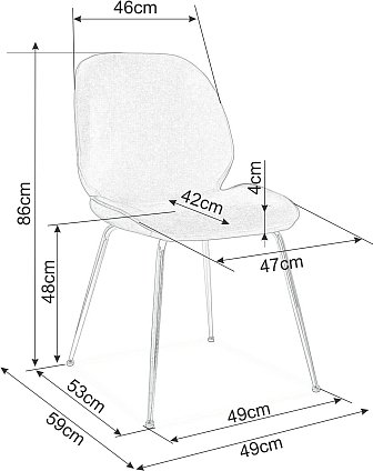 Adrien Velvet stol - Rosa Adrien Velvet stol - Rosa