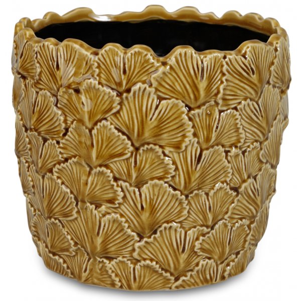 Krukke Ginkgo H19 cm - Gul