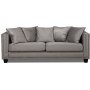 Temple Double Deco 3-seters sofa - Gr beige / slv nagler
