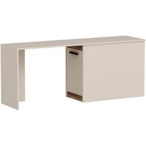 Akser skrivebord 180 x 47 cm - Lys valntt/beige