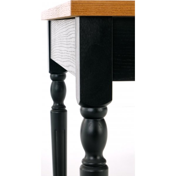 Shell spisebord 120-160 cm - Mørk eik/sort Shell spisebord 120-160 cm - Mørk eik/sort