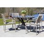 Scottsdale utespisegruppe med 4 stk karmstoler (stablebare) og spisebord 112 cm - Gr kunstrotting
