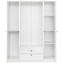 Lia garderobe 140 x 52 x 210 cm - Hvit