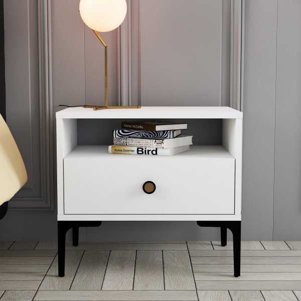Lisboa nattbord - Hvit Lisboa nattbord - Hvit