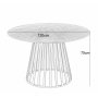 Inez rundt spisebord Ø120 cm eikefiner / Svart metall Inez rundt spisebord Ø120 cm eikefiner / Svart metall