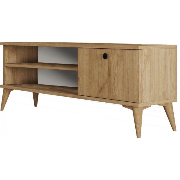 Retro mediebenk 120 - eik