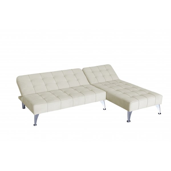 Sovesofa med beige fløyelsfunksjon Sovesofa med beige fløyelsfunksjon