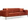 Siesta Capitone 3-seters sofa - Oransje