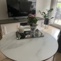 Kundebilde Palasso sofabord 80 cm diameter - Krom / Lys marmorering: Fantastisk flott i virkeligheten...