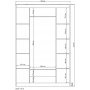 Inci garderobe 140 x 50 x 210 cm - Hvit