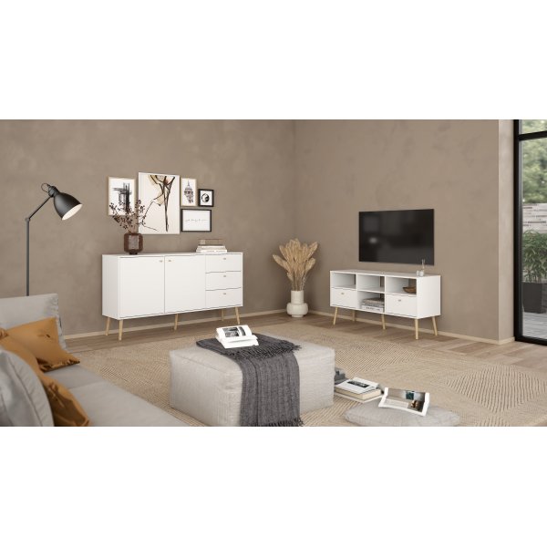 Skjenk Bodo | 2 dører og 3 skuffer | Hvit Skjenk Bodo | 2 dører og 3 skuffer | Hvit