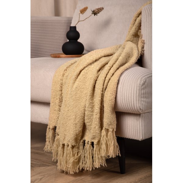 Sten pledd, 130x170 cm - Sand