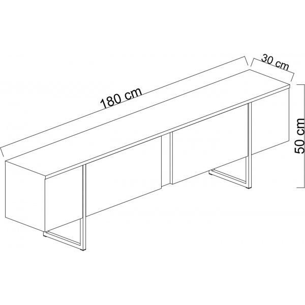 TV-stativ i valnøtt 180 cm - Lux TV-stativ i valnøtt 180 cm - Lux