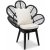Peacock loungelenestol med pute - Svart + Mbelpleiesett for tekstiler