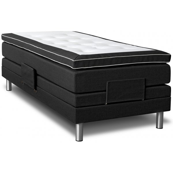 Cloud Justerbar Seng 7 Sone (Svart) - Valgfri Bredde