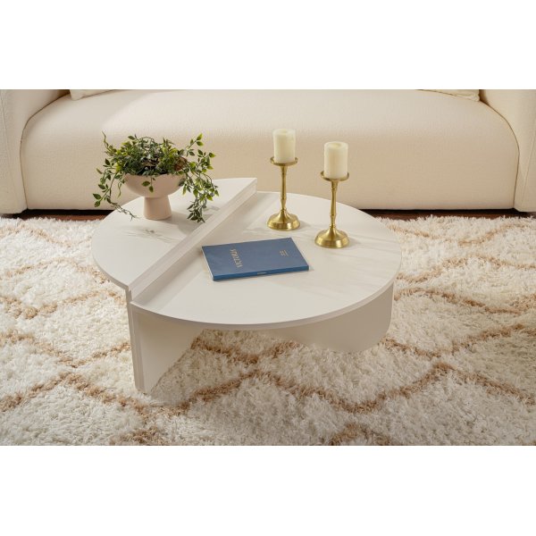 Orion salongbord 90 x 90 cm - Hvitmalt tre Orion salongbord 90 x 90 cm - Hvitmalt tre