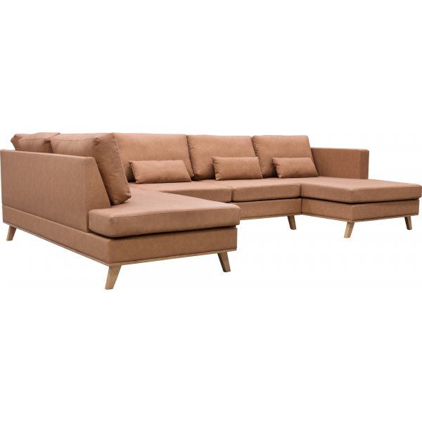 Soffa 322 cm brun PU - Ranger Soffa 322 cm brun PU - Ranger