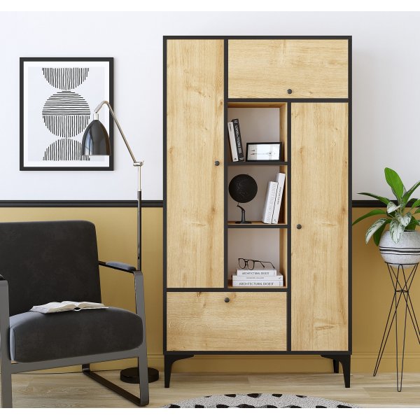 Pera skap - Safir eik/sort