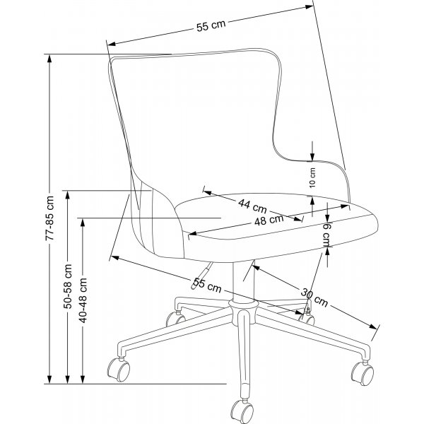 Timoteo kontorstol i mørkegrønn Timoteo kontorstol i mørkegrønn