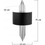 Harmonic curve vegglampe - Sort/gull