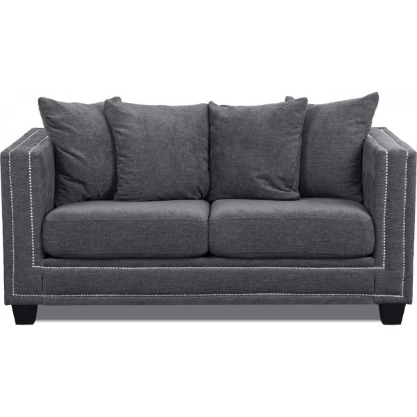 Temple Double Deco 2-seters sofa - Gr / slv nagler