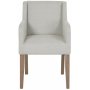 Axel karmstol - Beige (stoff) / Brune ben