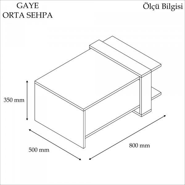 Gaja salongbord - Valnøtt/hvit Gaja salongbord - Valnøtt/hvit